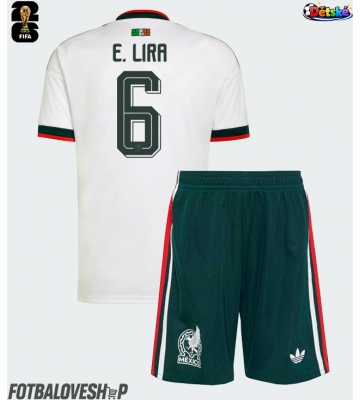 Mexiko Erik Lira #6 Dětské Venkovní Dres MS 2026 Krátký Rukáv (+ trenýrky)